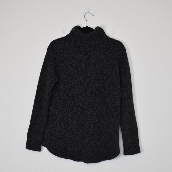 Michael Kors Turtleneck Tunic Sweater Sz M Chunky Marled Wool Neutral Minimalist - Picture 9 of 15